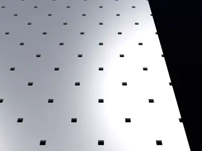 Perforated panel with 2 percent opening 25O125 3D model