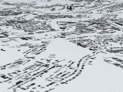 Luxembourg City Streets and Buildings 3D model