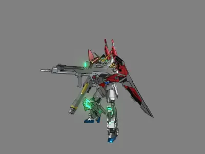 Attacker Gundam B 21 3D model