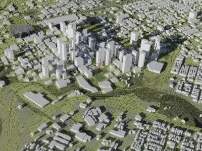 Houston 2021 city map  3D model