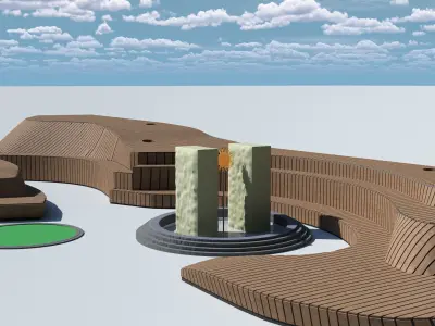 Props street Kyiv Ukraine  Free low-poly 3D model