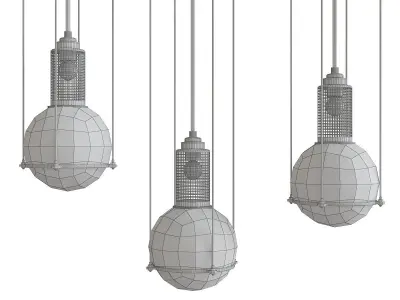 Chandleir 10 pieces 3d model Low-poly 3D model