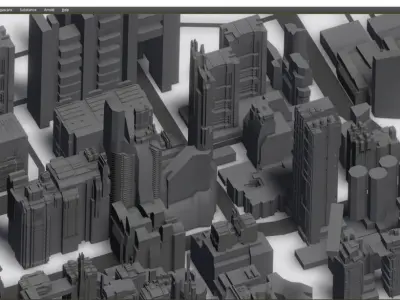 CERRERA city Low-poly 3D model