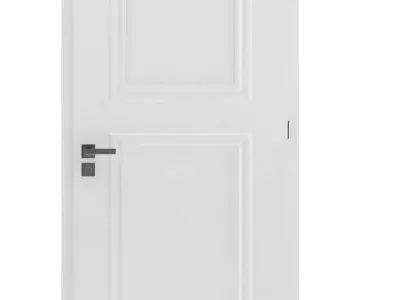 white door 3D model 3D model