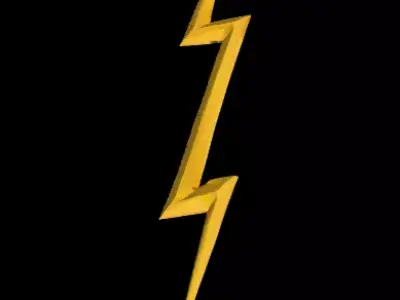 Zeus lightning bolt 3D model