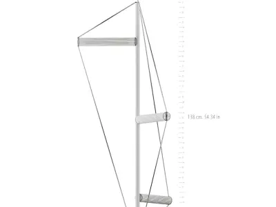 Gold Linear Chandelier 3D model