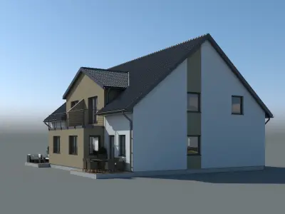 Generic Semi-Detached House 001 3D model