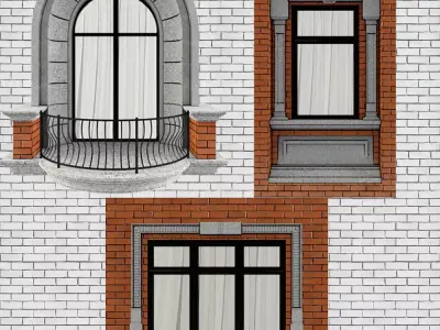 Classic frame window 3D model purchase