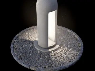 Outdoor luminaire eevee Low-poly 3D model