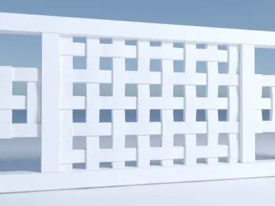 Wicker border 3D model