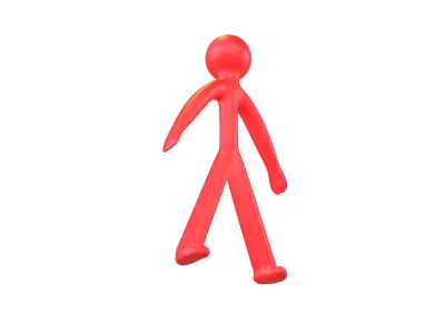 Stick Men v1 003 Low-poly 3D model