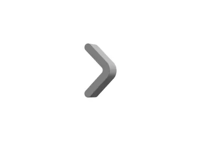 3d angle small left Low-poly 3D model