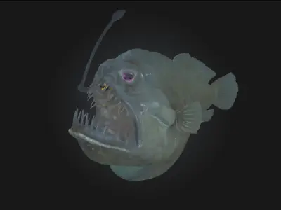 Luminous Predator Bioluminescent Creature Model 3D model purchase