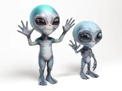 Small Aliens 2 Low-poly 3D model