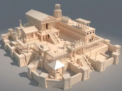 Roman Temple 3D model