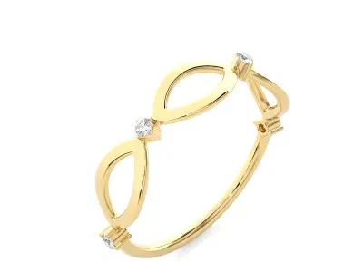 Light Minimalist Diamond Ring 3D print model order