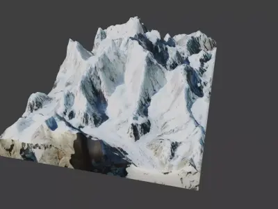Kangchenjunga Mountain 3D model