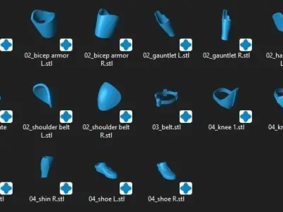 Jedi Armor One12 Scale STL files 3D print model