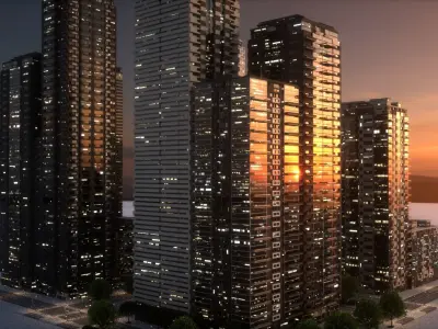 City Block Type B13 3D model