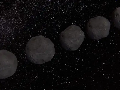 Detailed asteroids high-poly set 3D Model Pack