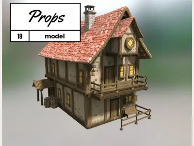Adventure Village 3 Low-poly 3D model
