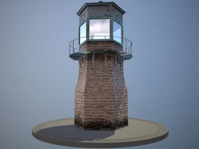 Abandoned Guard Tower 01 Low-poly 3D model