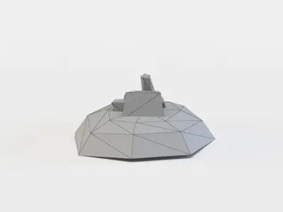 Building groundwork Low-poly 3D model