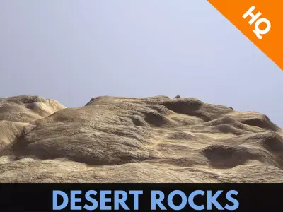 Rocks Terrain Dunes Mountain Cliffs Landscape PBR Low Poly 04  Low-poly 3D model