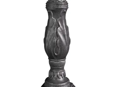 Classic street Outdoor landscape light Forged Lamp Lantern 3D model