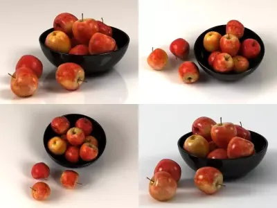 Gala apples 3D model