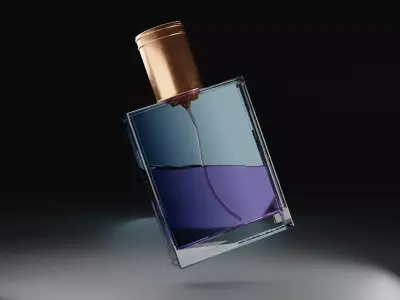 Premium Glass Perfume Bottle Low-poly 3D model