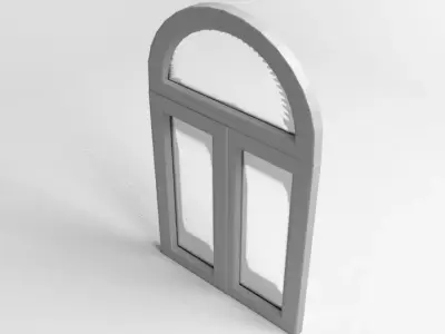 Window 5 arched 3D model