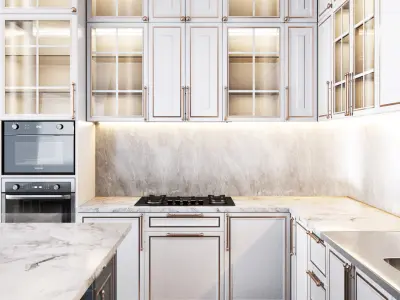 Neoclassical kitchen 3D model