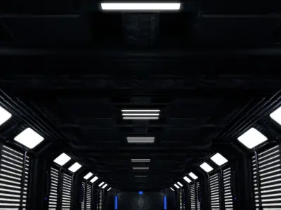 Sci Fi Corridor 3D model 187