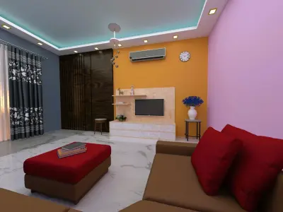 LIVING ROOM 3D MODEL 3D model