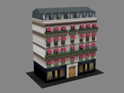 Typical Parisian Apartment 3d Building 04 3D model