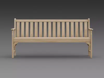 Wooden Bench 3D model order