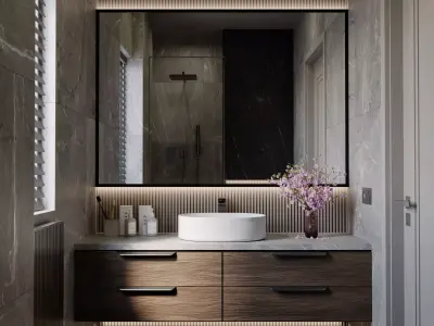 Modern Bathroom Interior Scene for 3dsmax and Corona Renderer 3D model