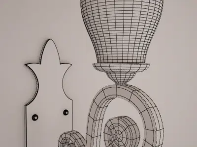 Colonial Style Sconce Lamp Free 3D model