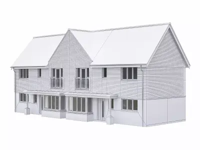 Neighborhood Houses P01 Low-poly 3D model