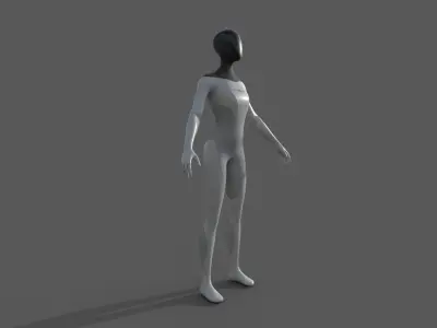 Tesla bot - female version concept Low-poly 3D model