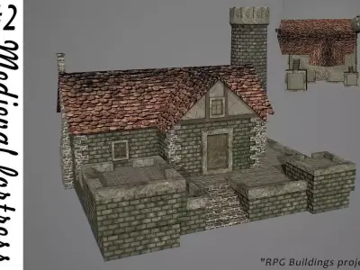 Medieval fortress 2 Low-poly 3D model