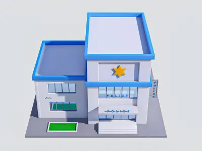 Police Low-poly 3D model