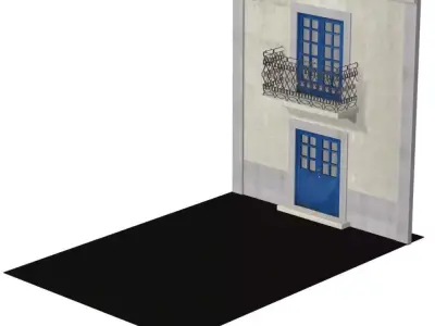 Portuguese House Facade 3D model