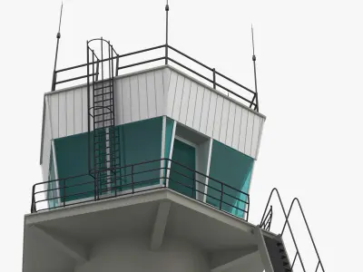 Airport Air Traffic Control Tower M 1 3D model