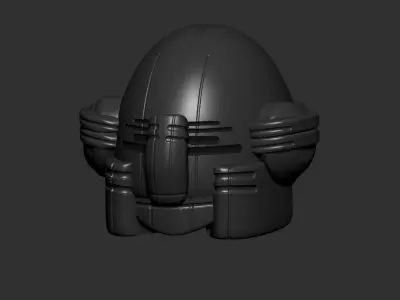 helmet high poly sculpt 3d printable  3D model 146