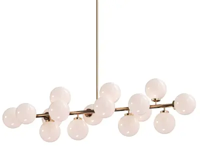  Glass Globes Linear Chandelier 3D model