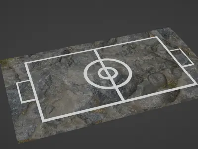 Pokemon stadium - rocks stadium Low-poly 3D model