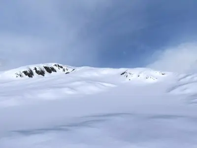 Snow Mountain 04 Low-poly 3D model
