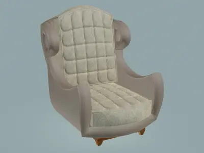 Wingback wholes Armchair 3D model